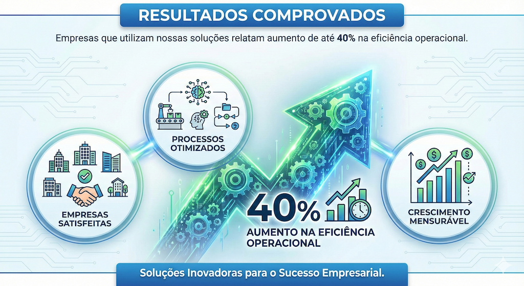 Resultados Comprovados - 40% de aumento na eficiência operacional